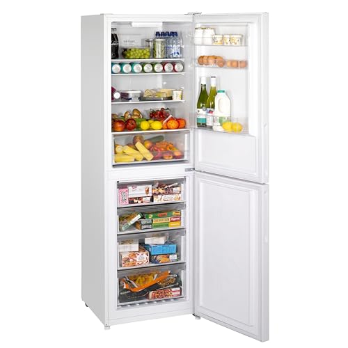 Teknix 60cm Freestanding Fridge Freezer - 310L Capacity - Frost Free - Digital Controls - White, H186.0 x W59.5 x D59.0 (cm) - FF1860W/E - Image 7