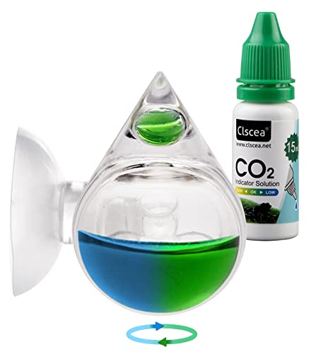Clscea Aquarium CO2 Acrylic Drop Checker CO2 Indicator (Tear Drop & 1...