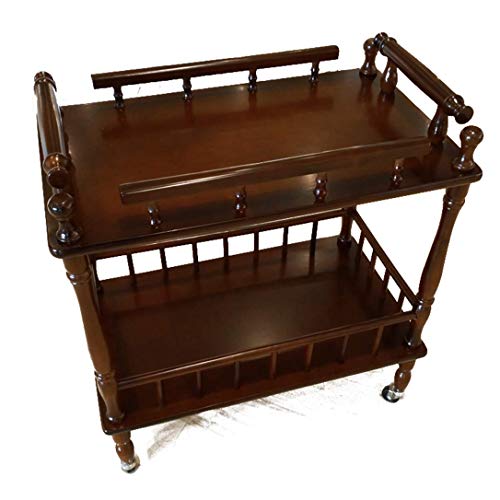 HUIBBGO Carrito de Almacenamiento, Carrito de Servicio, Carrito de Isla de 2 Niveles, Carrito de Cocina