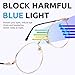 Firmoo Blue Light Blocking Glasses for Computer Reading Retro Metall Round Frame for Women Men 1.0x Gold