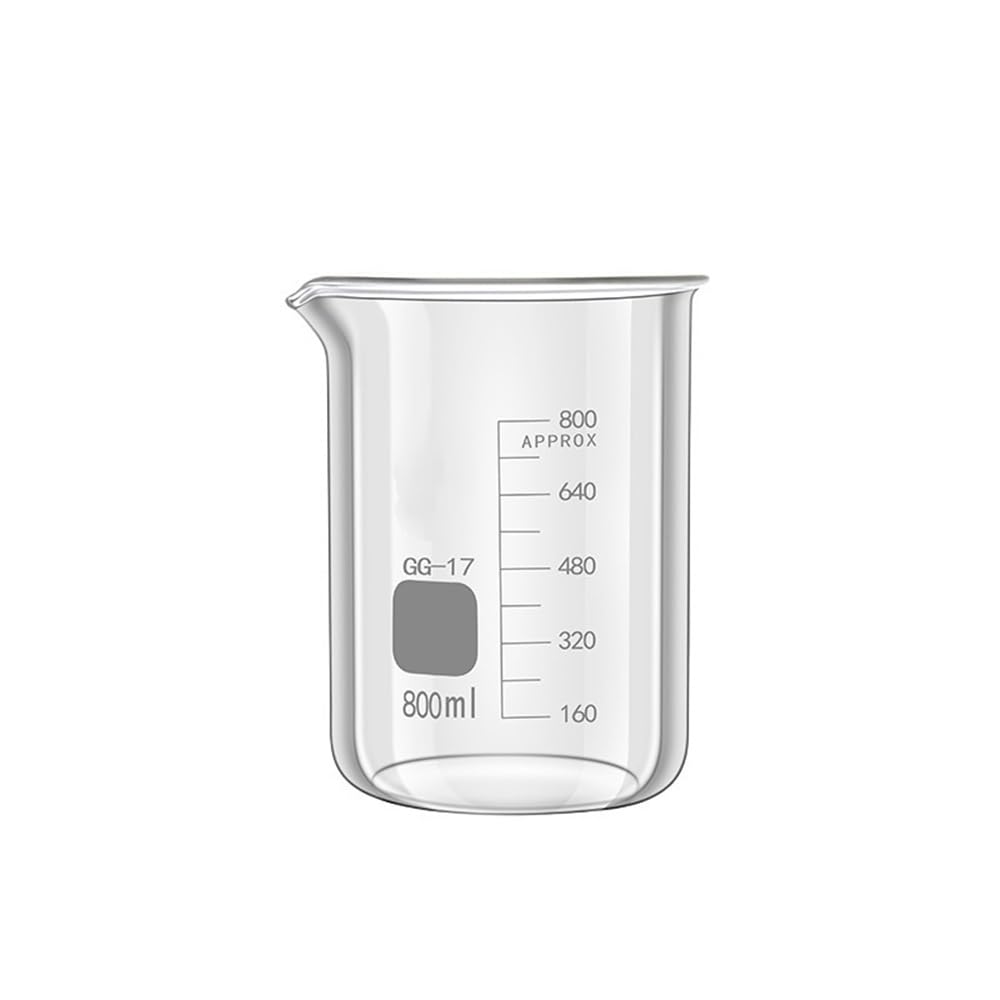 Glasbecher, Borosilikatglas-Becher-Set, Messbecher, 25–800 Ml, Laborausrüstung(4)