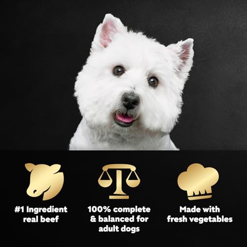 Image of Cesar Wholesome Meals Wet Dog Food Pouch, Beef & Chicken, 17.6 oz, 12 Count | Carrots, Barley & Green Beans Recipe, Pack of 2, real meat #1 ingredient, slow-cooked, resealable pouch, multi-serve