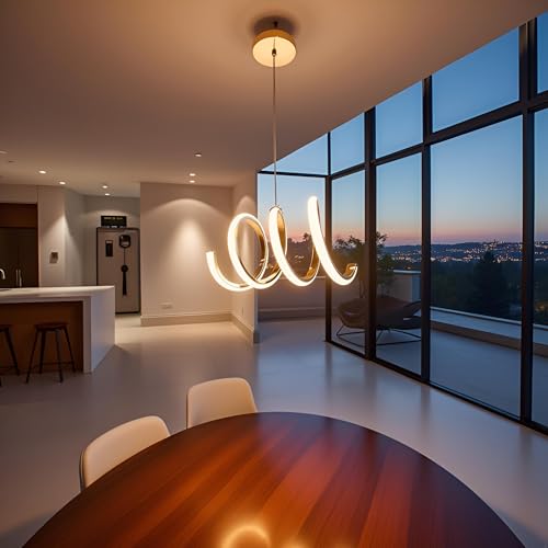 Image of LED Hanging Lights for Home Decoration, Pendant Lights for Ceiling Kitchen, Hanging Lights for Living Room /Dining Area /Cafe (Pack of 1) (Kitchen Island)