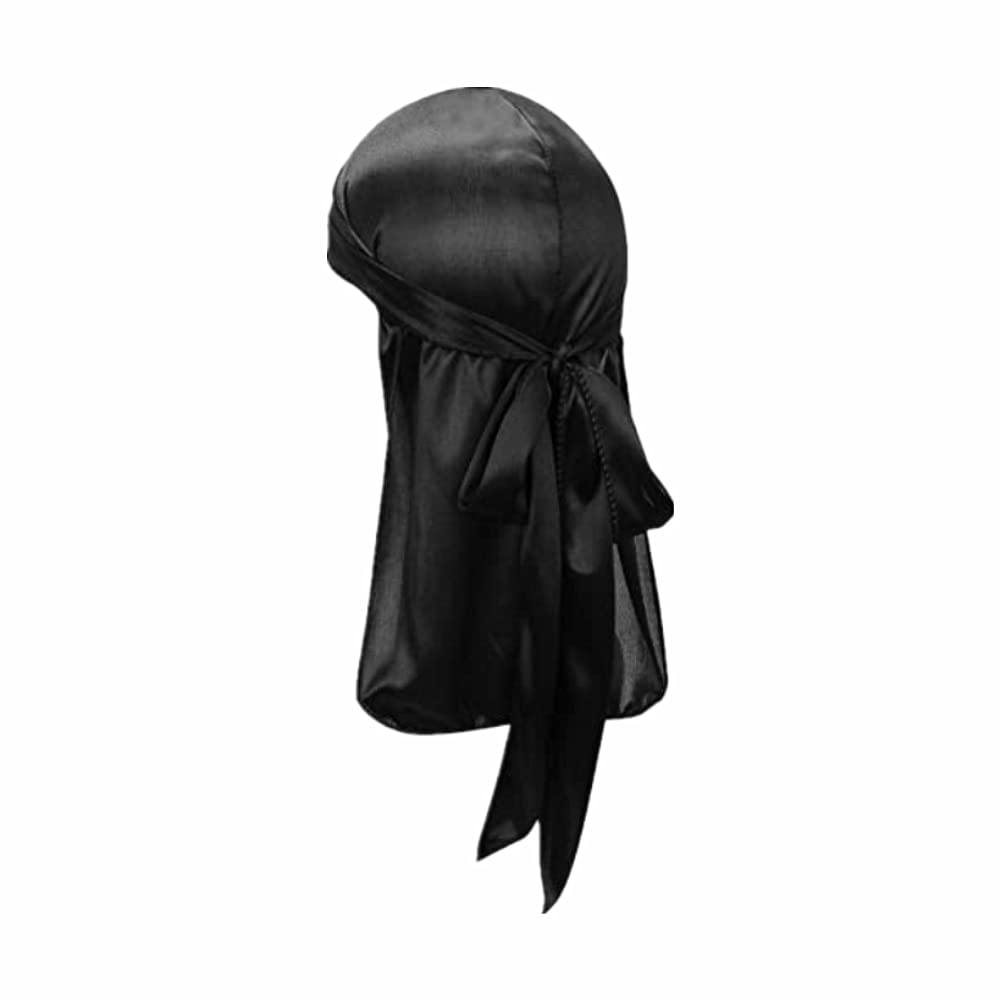 Voarge Satin Night Hair Scarf, Silky Fabric for Men Black, Silky Wavy Head for Men Night Cap Anti Break - Care Your Hair