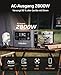 AFERIY 2800W Tragbare Powerstation, 2048Wh LiFePO4 In 1Std Schnellladbar, 13 Ausgänge, Reine Sinuswelle 230V, USV, Erweiterbar Auf 4096Wh, Solar-Generator Für Camping/Home-Office