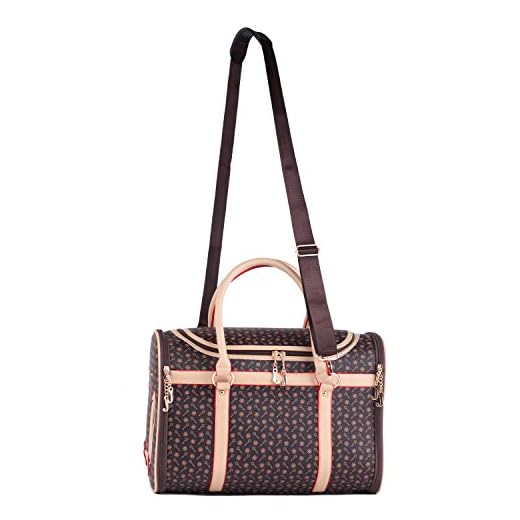 BELLAMORE GIFT Pet Carrier Airline Approved Travel Dog Bag Pomeranian Pug Chihuahua Puppy Cat Yorkie 42x 23 x 30 cm (Brown)