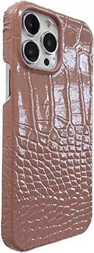 Coque iPhone 13 Pro antichoc GUMMMY respirante en cuir crocodile contre la surchauffe