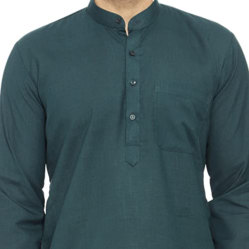 Image of ITOS365 Men Cotton Blend Kurta Pyjama Set Party Fashion Regular Ethinic Wear Indian Dress Gift for Men