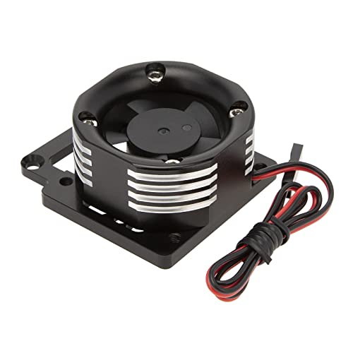 Image of DKKY RC Motor Cooling Fan Heatsink 21000 RPM for Traxxas 1 /8 4WD Sledge Motor with LED Light, Black