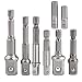 TIMESETL 8Pcs Impact Grade Socket Adapter Set 1/4'' 3/8'' 1/2'' Hex Square Nut Driver Adaptor Power Drill Extension Bit