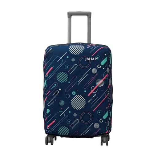 Image of JAHAP 24 Inch Luggage Cover Large | Geometric Print Stretchable Trolley Bag Cover for Suitcase | Dust Proof Scratch Resistant Travel Protector | Fits 24-26 Inch Only On Fiber /Plastic Trolley Bag