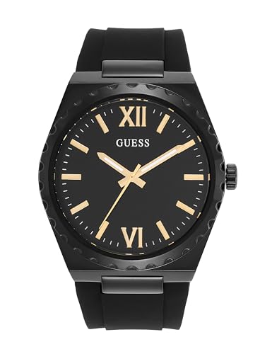Image of Guess Round 42mm Black Dial Analog Men Watch - U1451G1M