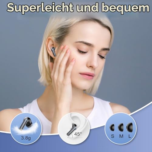 kabellose Bluetooth-Kopfhörer, Immersive HiFi Stereo, In Ear Kopfhörer – Ansicht 5