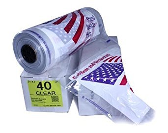 40 Printed Poly Garment Bag - American Flag 21lb