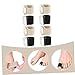 SOESFOUFU 4pairs Reusable Toe Separators for Women Bunion Corrector and Foot Care Supplies Soft Gel Spacers for Comfortable Daily Use Skin Tone and Black Washable