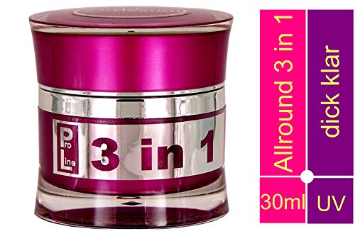 Gel UV ProLine de World of Nails, transparente para uñas 3 en 1, de viscosa gruesa, 30 ml
