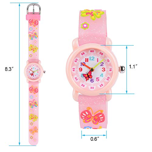 Image of Kids Watches for Boys Girls, 3D Cartoon Wrist Watch for Child Ages 3-8 | Cute Soft Silicone Watchband, Analog Dial, Daily Waterproof Durable, Birthday Christmas Ideal Gift for Little Child
