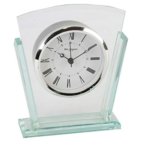 Widdop Mantel Clock with Clear Glass Design Cover