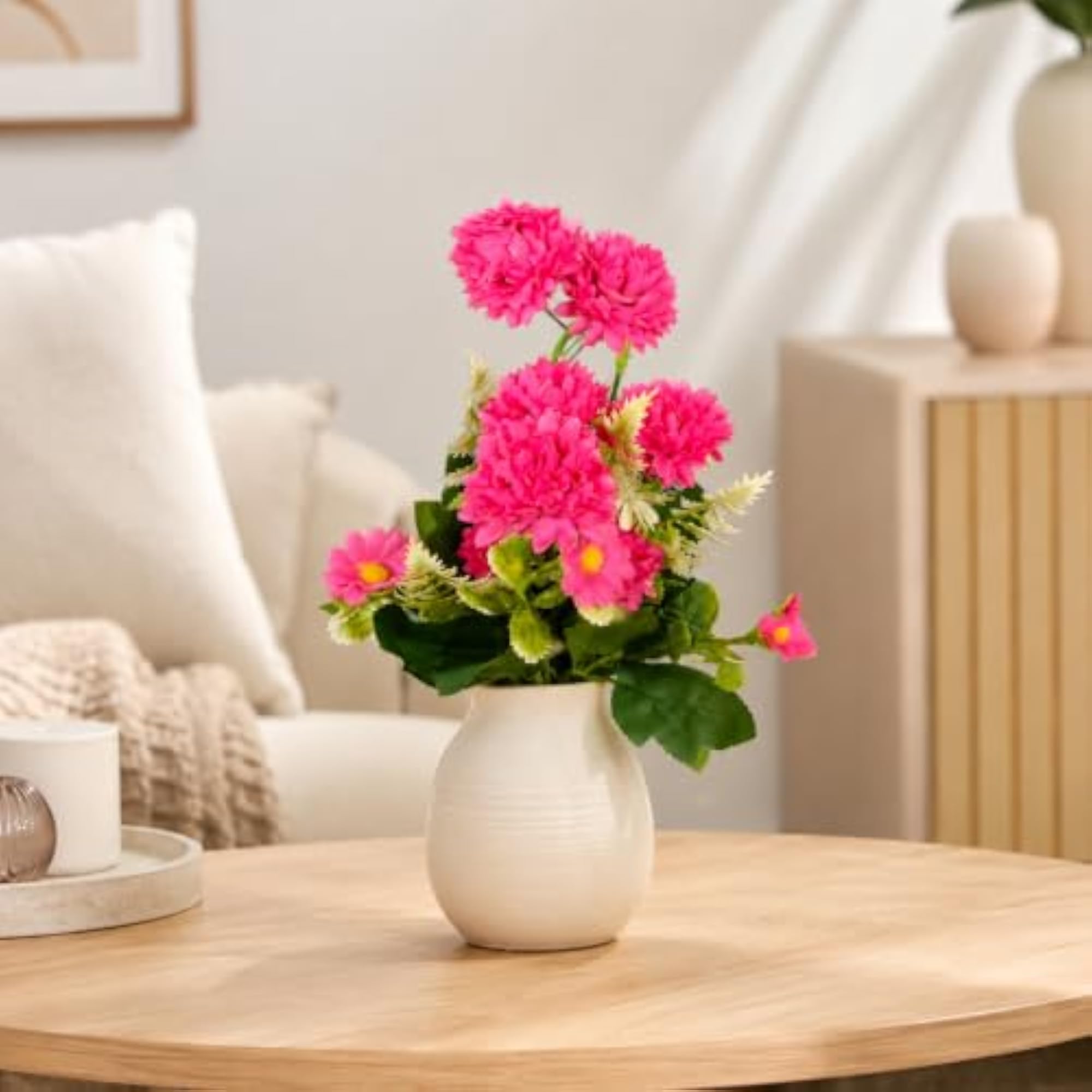 PinkAura Artificial Mixed Flower Bouquet