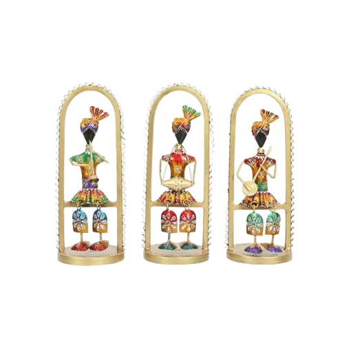 Suncity Creation Metal Sardar Musician Playing Instrument Showpiece | Home/Office Décor