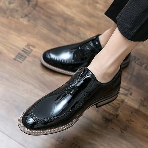 Men's Dress Shoes Single Monk Strap Comfort Non-Slip Leather Walking Shoes Business Wedding Party Dress Shoes Slip-On Loafer4