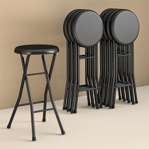 DayGo Folding Metal Stool, Black Stool Chair,bar Stools, Bar Chairs Bar Stool