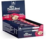 Multipower 53% Protein Boost Bar, High-Protein Low-Sugar Snack, Compact Format, Individually Wrapped, Ideal for Everyday Fitness Nutrition and Consistent Energy Support – Berry Yoghurt – 20 × 45g