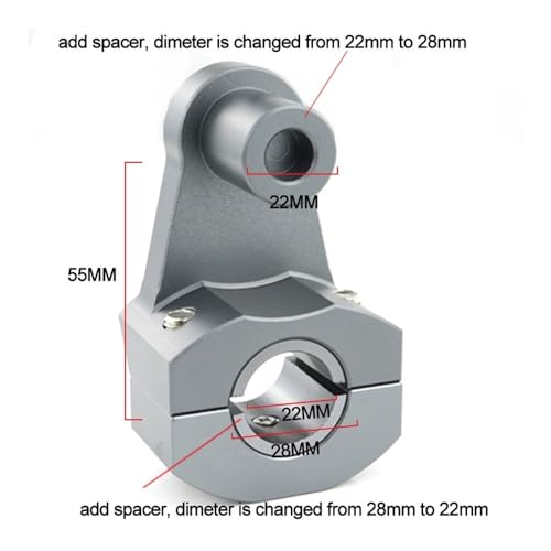 Riser de guidon 22mm contre le mal de dos en WR250R