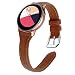 EZCO Leather Bands Compatible with Samsung Galaxy Watch Active / Active 2 / Galaxy Watch 42mm / Gear Sport, 20mm Slim Genuine Leather Watch Strap Replacement Wristband for Galaxy Watch 42mm R810