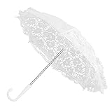 ✔ Paraguas blanco ideal para bodas, decoración de fiestas, accesorios para fotos, obsequios, bailes de baile, conciertos, teatros, representaciones teatrales, mascaradas y más.