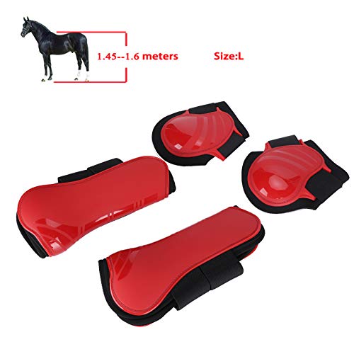 Jeanoko Botas de suporte para cavalos, proteção para pernas, capa grossa e elástica, respirável, alm