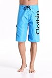 clothin Men's Boardshort Swim Trunks Beach Quick Dry Swimming Shorts(Blue, US 34)