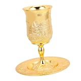 Copa de vino de pascua: el diseño único y elegante de las copas y la bandeja las convierte en una adición destacada a cualquier hogar, copa de vino de havdalá
