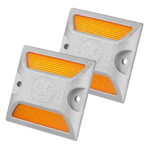 Marcadores reflectantes de camino de aluminio 2 piezas