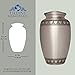 Heart Silver Funeral Urn by Liliane Memorials - Cremation Urn for Human Ashes - Hand Made in Brass - Suitable for Cemetery Burial or Niche - Large Size fits Remains of Adults up to 200 lbs- Corazones