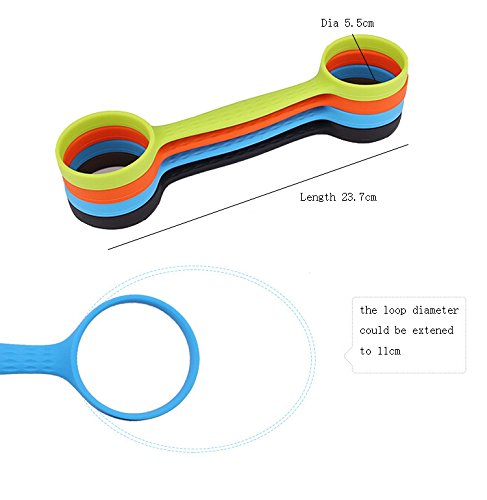 Windspeed Water Bottle Carrier Grip For Outdoor,Soft Band Holder Strap Makes Any Bottle Handheld,Water Bottle Bands For Bike, Gym Or Jogging 4 Pack #TOP2