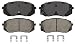 Wagner QuickStop ZD1295A Ceramic Disc Pad Set Includes Pad Installation Hardware, Front