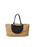 Textilfutter aus Baumwolle ESPRIT Basttasche mit Details in Lederoptik
