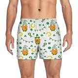 LI ZHI XIN Calzoncillos tipo bóxer para hombre, calzoncillos tipo bóxer de algodón de ajuste holgado con cintura elástica, diseño de gnomo, bandera de color floral, Multicolor, M