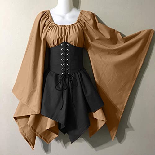 Robe traditionnelle gothique rétro noire avec corset M - 2