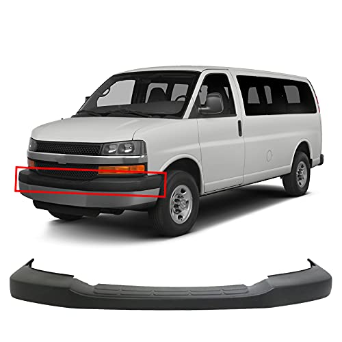 MBI AUTO - Textured, Front Upper Bumper Cover Fascia Compatible with 2003-2018 Chevy Express & GMC Savana 03-18, GM1000693