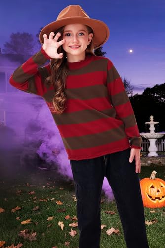 Arankhiger Kinder Halloween Sweatshirt Rot Pullover Langarm Strickpullover Horror Pullover 164
