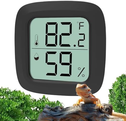 Reptile Thermometer and Humidity Gauge with Suction Cup，White — 사진 2