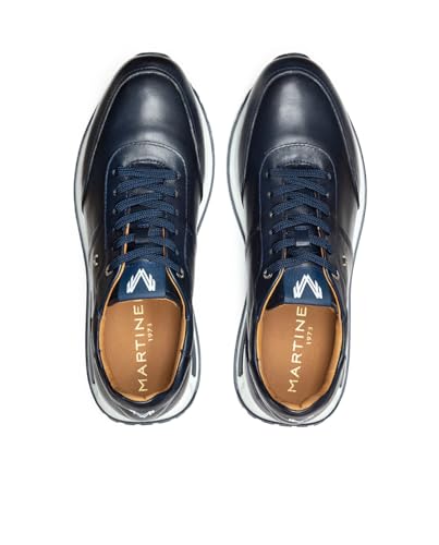 Martinelli Para Hombre. 1741-2930C Zapatillas De Piel Hanbury Marino (41), Plano, Cordones, Casual - 6