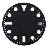 HYOPBSCN WCC00816 28.5mm No-Logo Watch Dial Luminous dial Black/Blue/Green dials for NH35 NH36 ETA2824 PT5000 Automatic Movement Repair Tools Part(ETA 2824 Black)