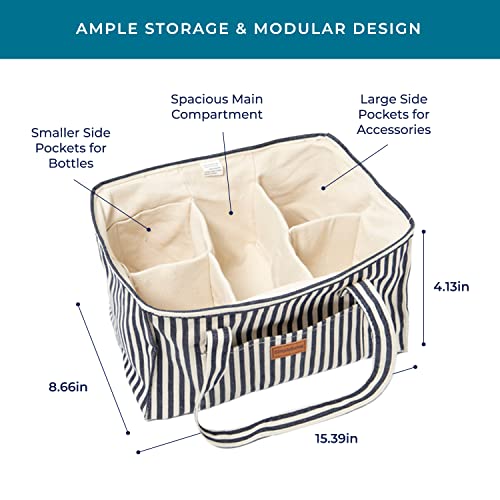 Simple Being Organizador de fraldas de bebê, bolsa grande organizadora de lona para meninos e menina