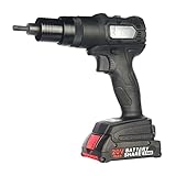 ★ NUTRA DE RIVETING AUTOMÁTICA: Diseño de cabeza de tuerca de remachamiento reemplazable, la especificación del cabezal de tuerca de remache correspondiente se puede cambiar de acuerdo con las necesidades de trabajo. Este producto solo puede remacharse las tuercas de remache de hierro galvanizado, no tuercas de remache de acero inoxidable.
