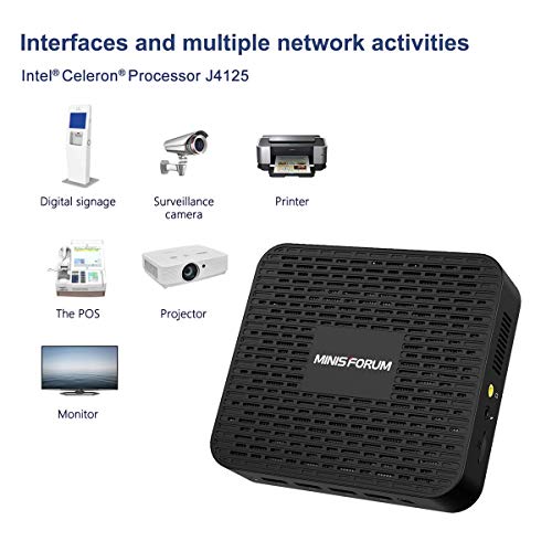 Gk41 Mini Pc 8Gb Ddr4 128Gb Ssd Celeron J4125(Up To 2.7Ghz), Quad Core, Hdmi&Dp 4K@60Hz Outputs, 1X Gigabit Ethernet, 4X Usb 3.0, Dual Band Wifi, Support Pxe Boot #TOP6
