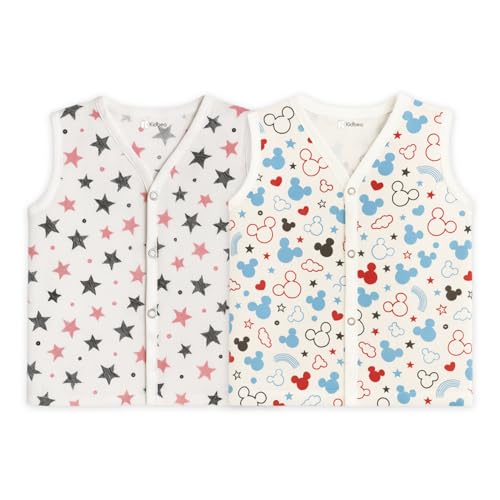 Image of Kidbea Newborn Baby Jhabla Unisex - Organic Cotton Muslin Shirt | Soft & Breathable Summer Wear for Boys & Girls | Cute Prints Infant Clothing