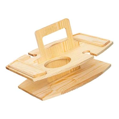 Mesa almacenamiento portátil de madera para bebidas y frutas 2
